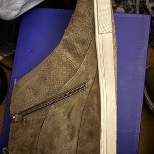 Olive Suede Women's Sneakers